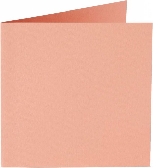Papicolor - Quadratische Klappkarten 15x15cm - Pink Grapefruit (6 Stück) - SALE %%%