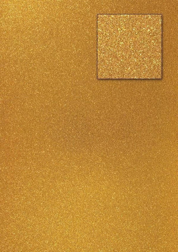 Glitzerpapier A4 - Gelbgold
