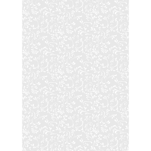 Transparentpapier A4 - weiße Ranken (5 Bögen)