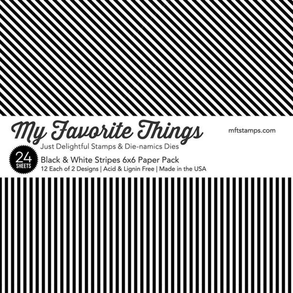 MFT Paper Pack - Black & White Stripes