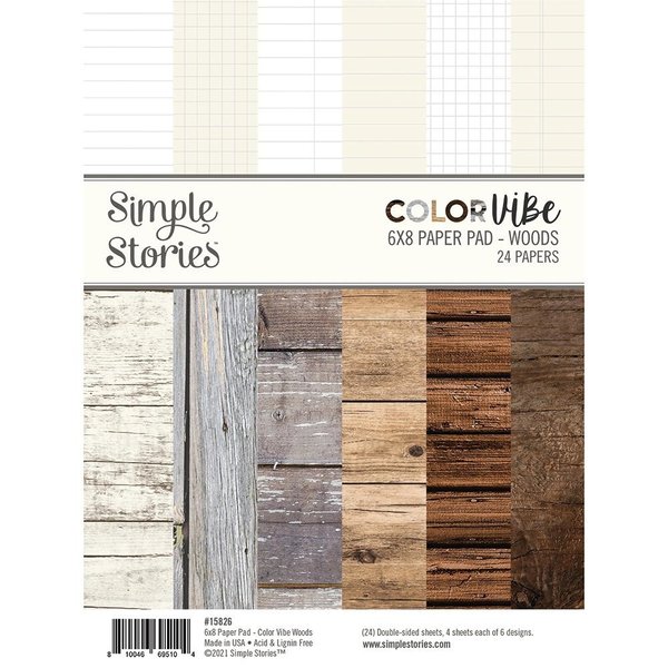Simple Stories Color Vibe Paper Pad 6x8 Inch Woods