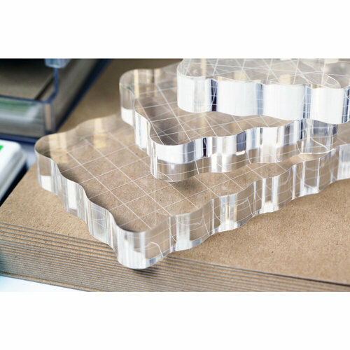Transparenter Acryl Block - 4,5 x 4,5 cm