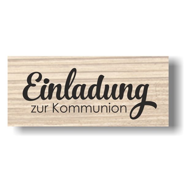 Holzstempel - Einladung zur Kommunion - in Produktion ab ca. Ende Jan. lieferbar