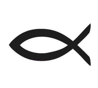 Holzstempel - Fisch Symbol