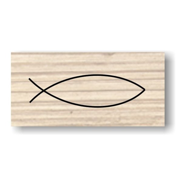 Holzstempel - Christliches Fischsymbol