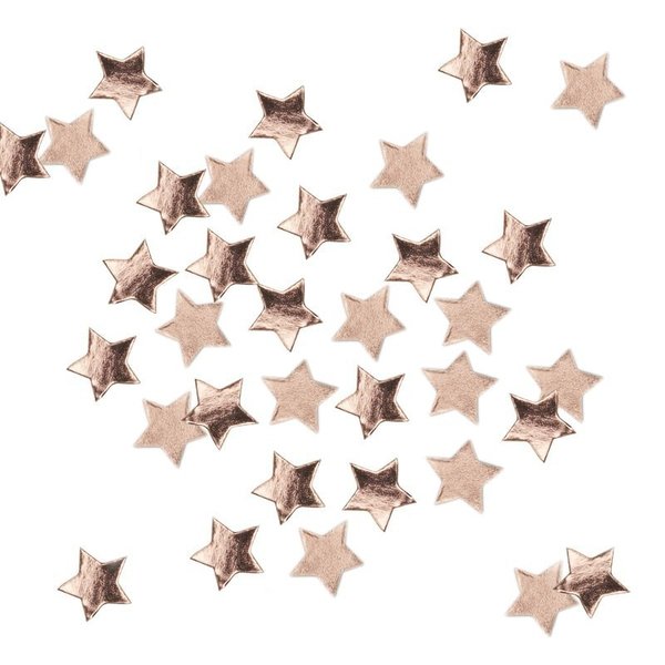 Konfetti Sterne - Rosegold metallic