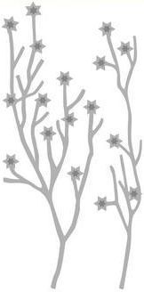 Stanzschablonen - Zweige mit Sternen