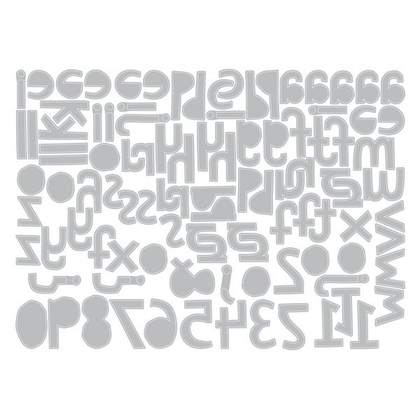 Sizzix Thinlits Stanzschablonen - Alphabet Kleinbuchstaben & Nummern