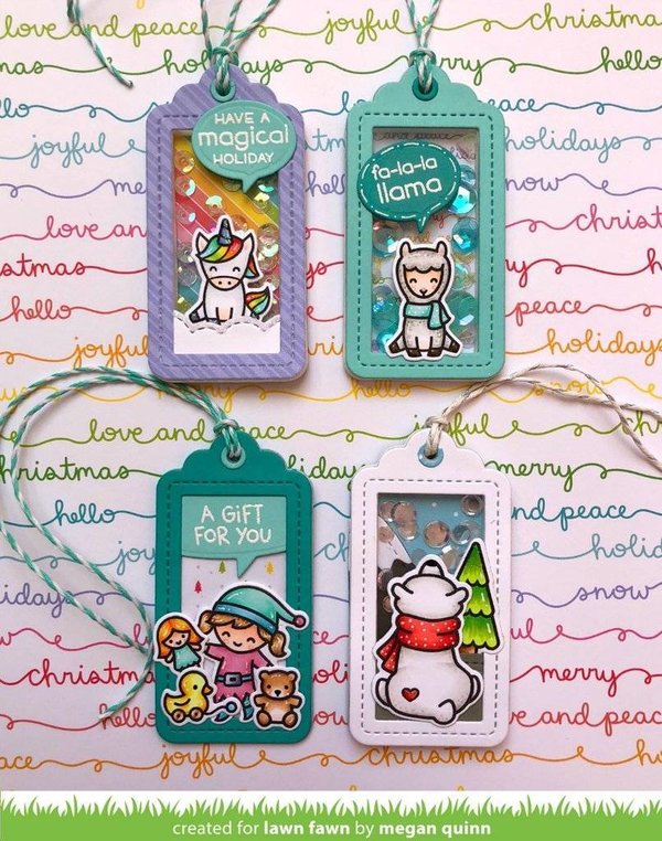 Lawn Fawn Stanzschablonen - Say What? Gift Tags