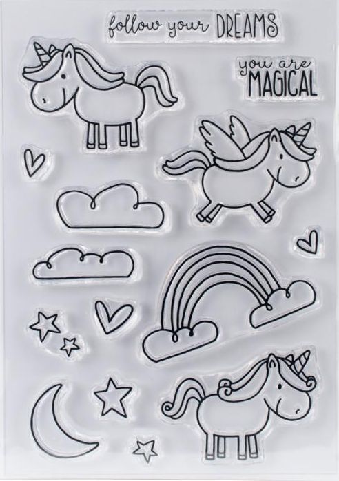 Clear Stamps - Unicorn & Rainbow