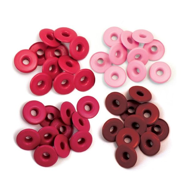 We R Memory Keepers - Wide Eyelets Rosa-Rot