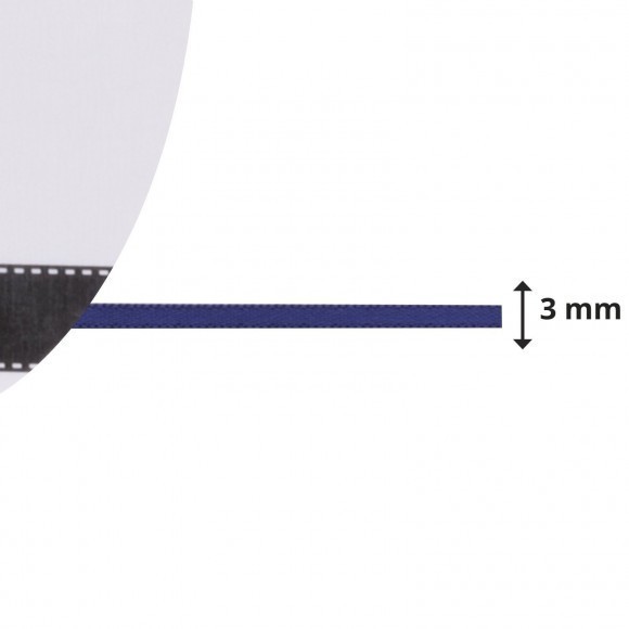 Satinband 3mm - Dunkelblau (10 Meter)