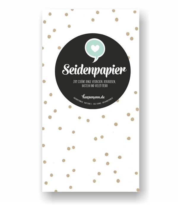 Seidenpapier - Konfetti Gold (5 Bögen)