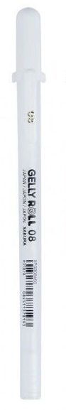 Weißer Gelstift- Gelly Roll 08 - 0,4 mm