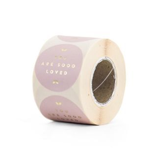 Runde Sticker - YOU ARE SOOO LOVED (18 Stück) rose-goldfoil