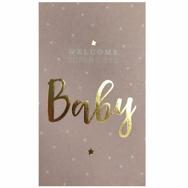 Sticker - Welcome Baby (10 Stück) rose-goldfoil