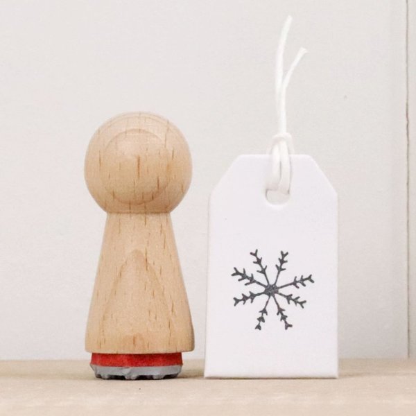 Mini Holzstempel - Schneeflocke
