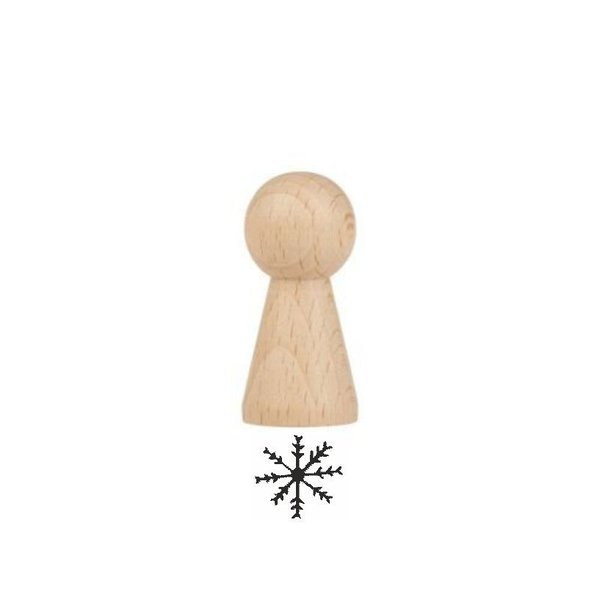 Mini Holzstempel - Schneeflocke