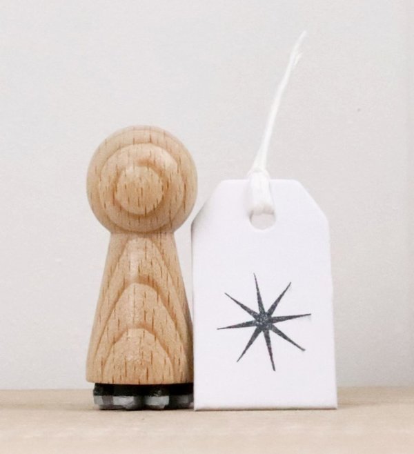 Mini Holzstempel - Eleganter Stern