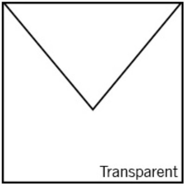 Quadratische Umschläge 15x15cm - Transparentpapier ( 5 Stück)