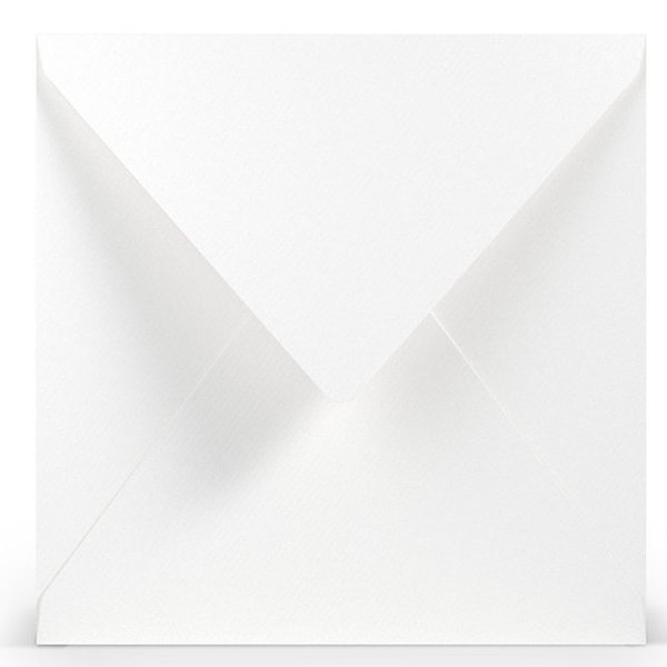 Quadratische Umschläge 15x15cm - Weiß (5 Stück)