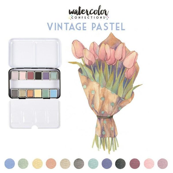 Art Philosophy Aquarell Farbkasten - Watercolor Confections Vintage Pastels