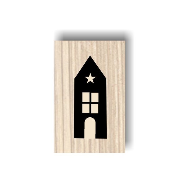 Holzstempel - Kleines Weihnachtshaus - für diese Saison ausverkauft