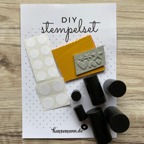 DIY Set Minimini-Stempel Sterne & Herzen