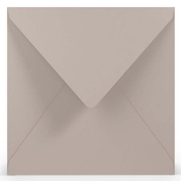 Quadratische Umschläge 15x15cm - Taupe (5 Stück)