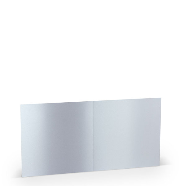 Quadratische Klappkarten 15x15 - Silber (5 Stück)