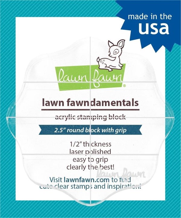 Lawn Fawn Transparenter Acryl Block rund - 5,7 x 5,7 cm