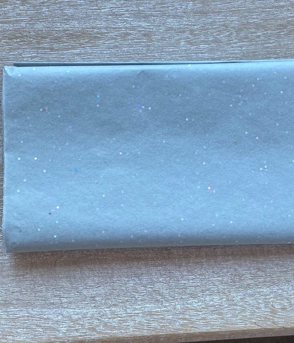 Seidenpapier - Grau mit silbernem Glitzer (5 Bögen)