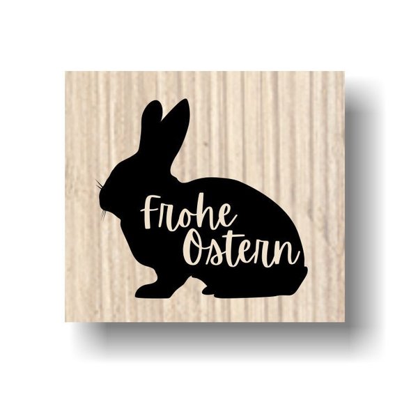 Holzstempel - Frohe Ostern Hase