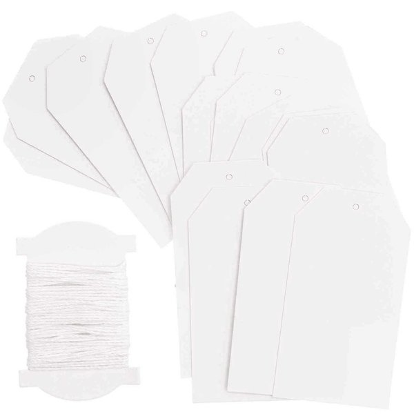 L Papieranhänger - Weiß (24 Stück)