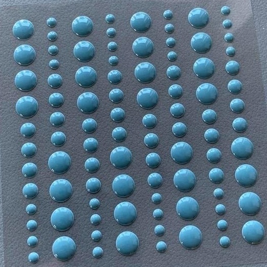 Simple and Basic Adhesive Enamel Dots Aqua