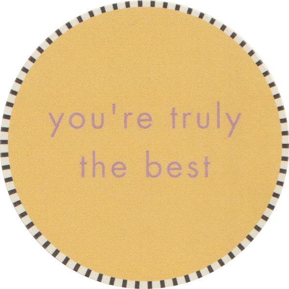 Runde Sticker - you're truly the best (18 Stück) gelb-flieder-sw