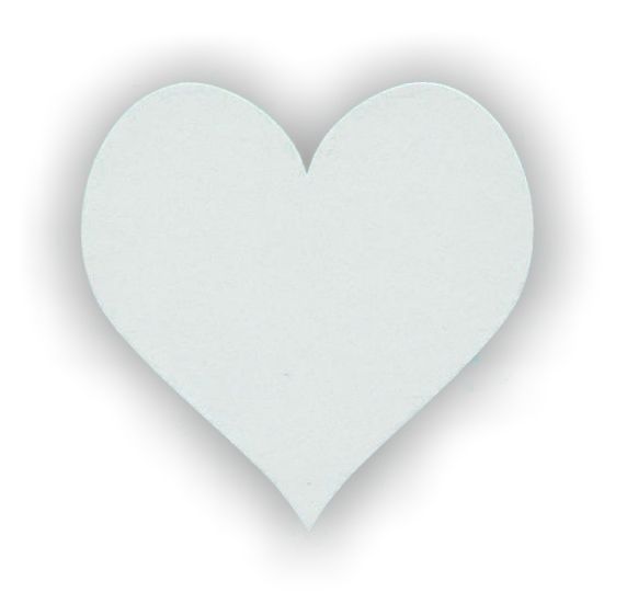 Herz Sticker - Weiß (18 Stück)