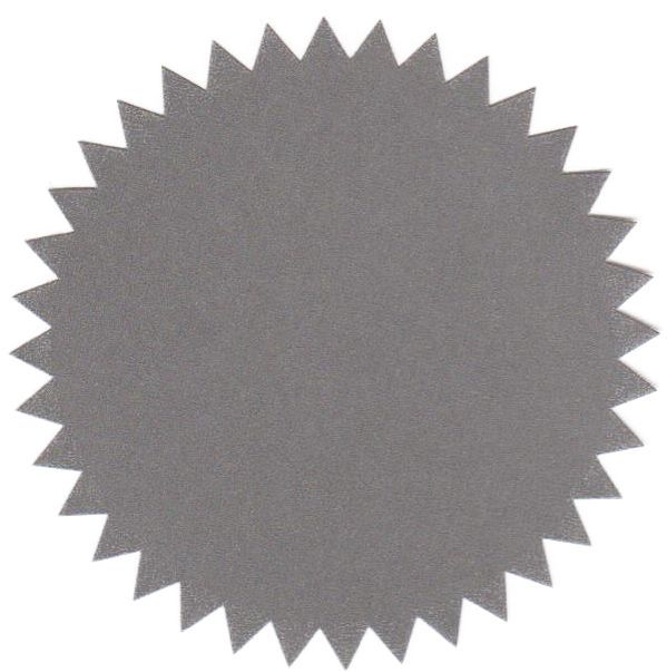 Zackenkreis Sticker - dunkelgrau (18 Stück)