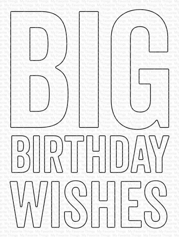 MFT Die-namics Stanzschablone - Big Birthday Wishes