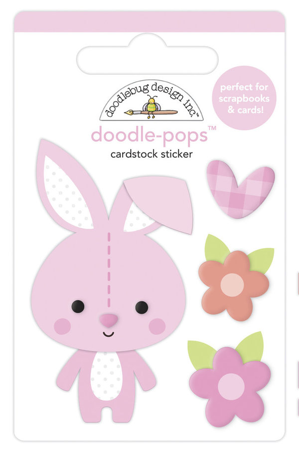 Doodle-Pops Snuggle Bunny - 3D Papiersticker