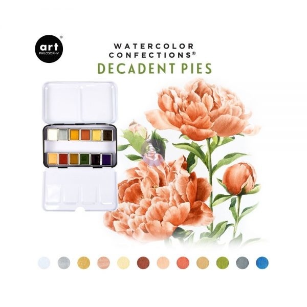 Art Philosophy Aquarell Farbkasten - Watercolor Confections Decadent Pies