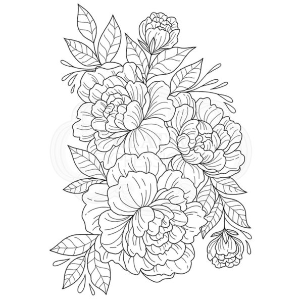 Woodware Clear Stamps - Camellia Spray