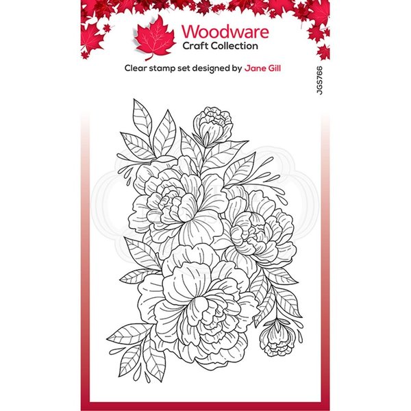 Woodware Clear Stamps - Camellia Spray - SALE %%%