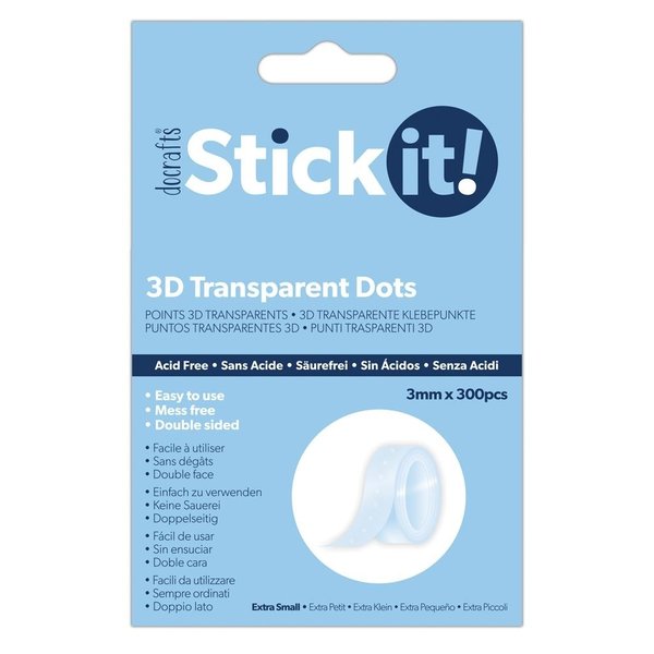 Stick It! 3D Transparent Glue Dots Extra Small 3mm