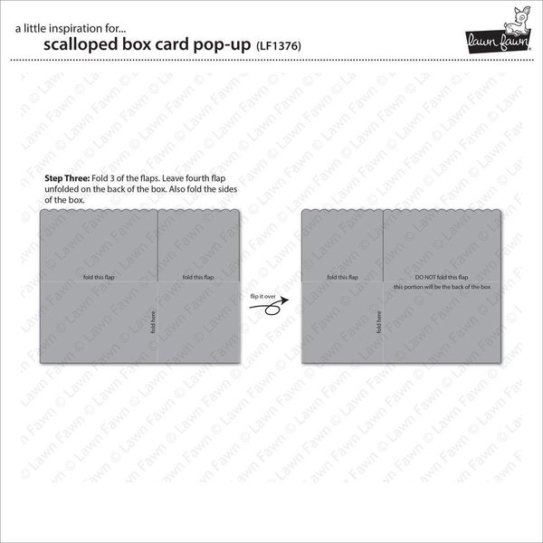 Lawn Fawn Stanzschablonen -  Scalloped Box Card Pop-Up Dies