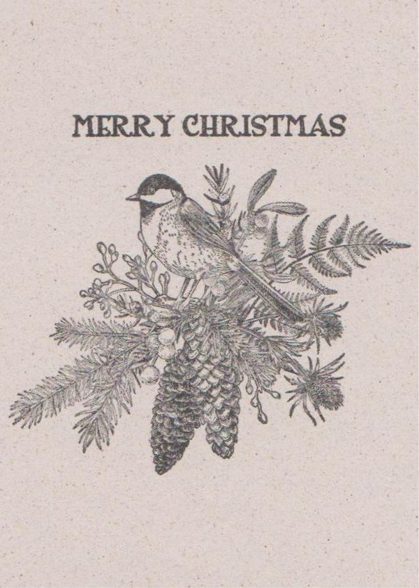 Sticker - Merry Christmas Vogel (12 Stück)