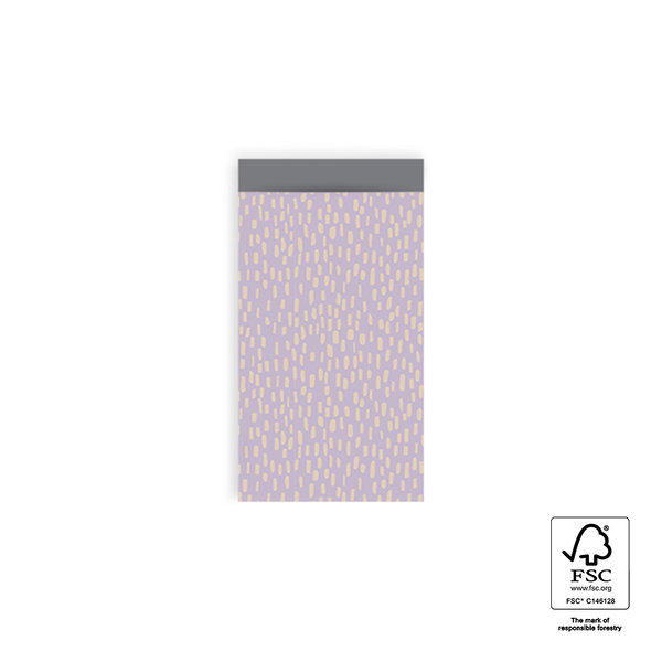S Papiertüten - Striche lilac (10 Stück)