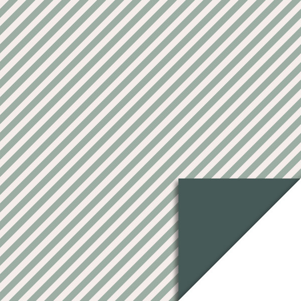 L Papiertüten - diagonale Streifen petrol (10 Stück)