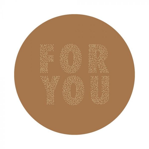 Sticker - FOR YOU gold-foil  cognac (18 Stück)