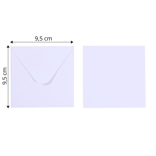 Kleine Umschläge 9,5x9,5cm weiß (5 Stück)